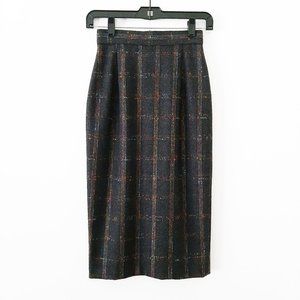NWT VINTAGE David N Tweed Pencil Skirt, Midi Length, Charcoal Gray + Colors, 00